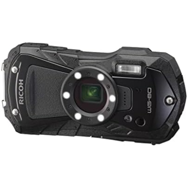 Ricoh WG-80 Black Waterproof Digital Camera Shockproof freezeproof crushproof