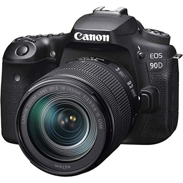 Canon DSLR Camera [EOS 90D] with 18-135 is USM Lens, Built-in Wi-Fi, Bluetooth