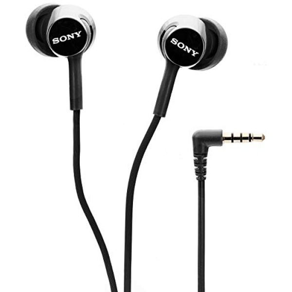 Sony MDR-EX155AP in-Ear Wired Headphones with Mic (Black)