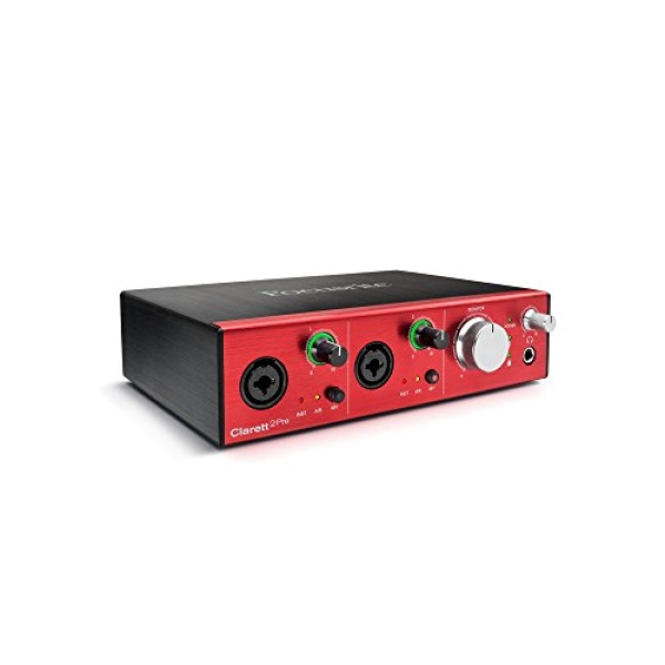 Focusrite Clarett 2Pre 10-In/4-Out Thunderbolt Interface with 2 Clarett Mic