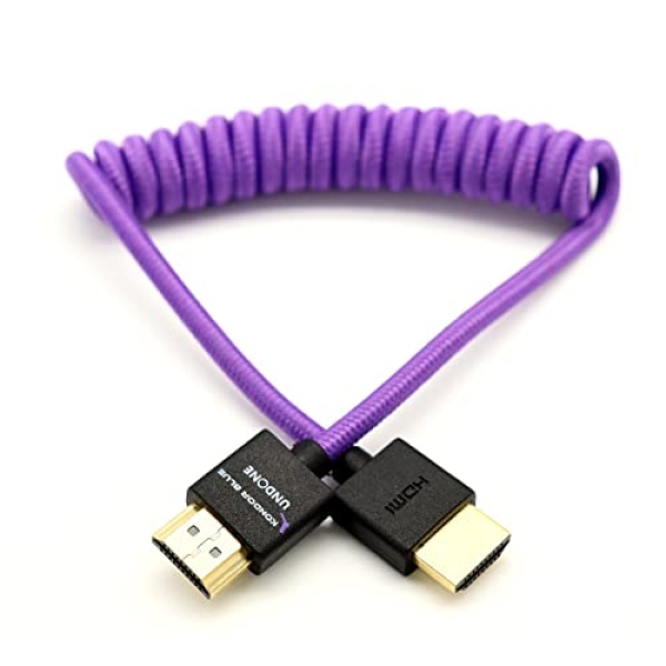 KONDOR BLUE X Gerald Undone | MK2 HDMI to HDMI Thin Short Coiled Braided