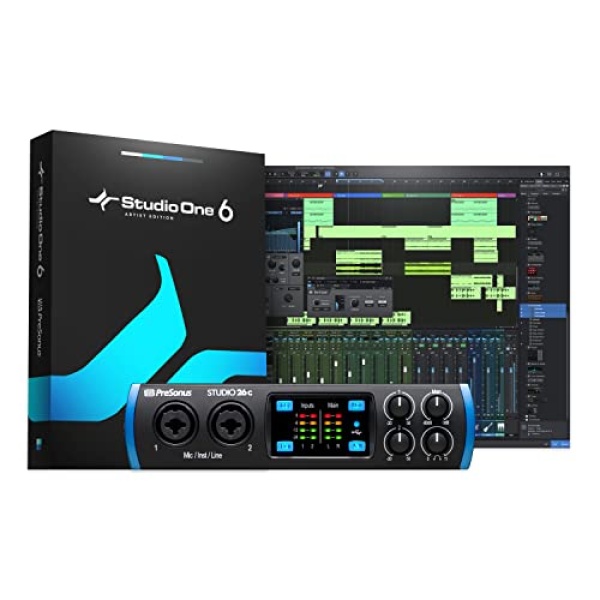 PreSonus Studio 26c 2x4, 192 kHz, USB-C Audio Interface, 2 Mic Pres, 4 Output