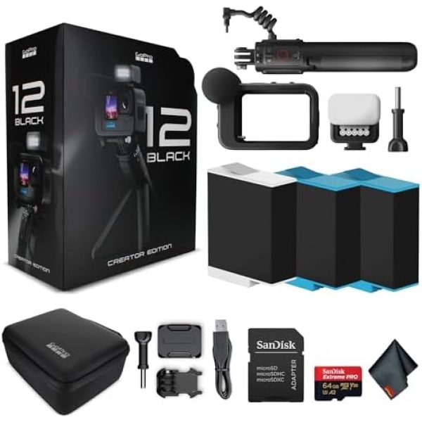 Go Pro HERO12 Black Creator Edition - Includes Volta (Battery Grip, Tripod