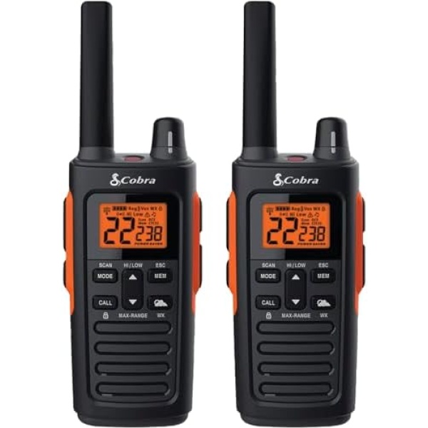 Cobra RX680 Walkie Talkies (2-Pack) - Rugged & Splashproof