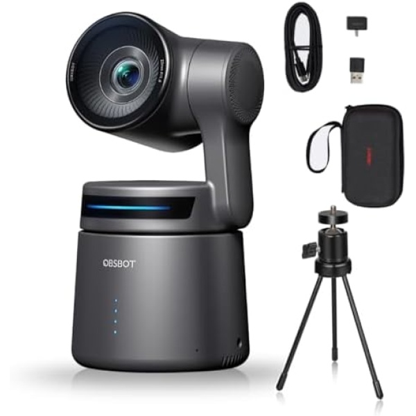 OBSBOT Tail AIR,with Tripod,NDI PTZ Camera, 4K AI-Powered Webcam