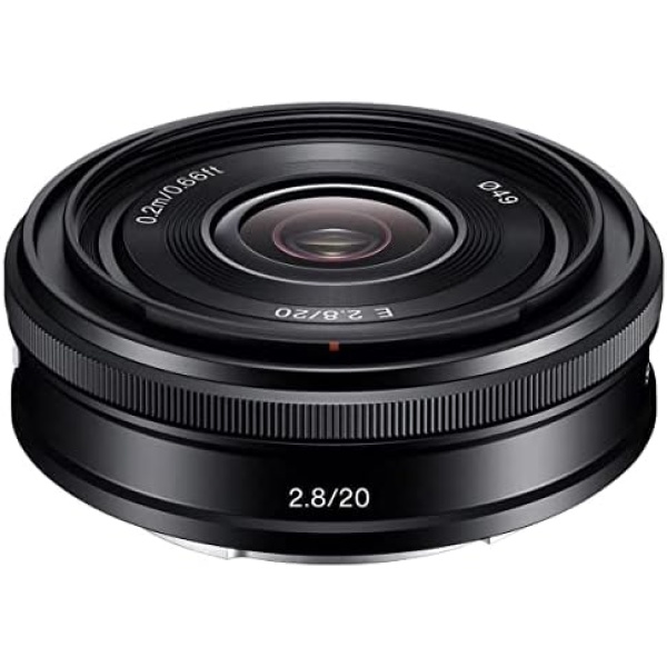 Sony SEL-20F28 E-Mount 20mm F2.8 Prime Lens, Black