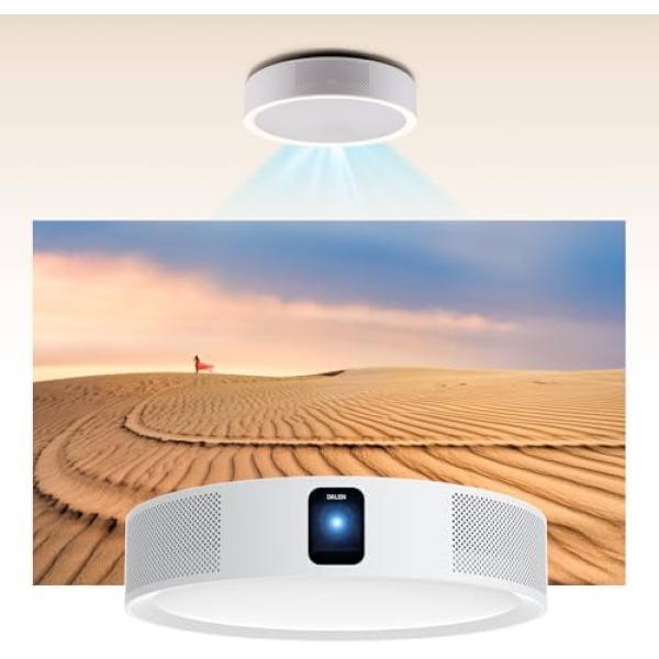 4K Projector With WiFi 5 and Bluetooth, 3 IN 1 Ceiling Light/Speaker/Projector