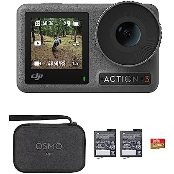 DJI Osmo Action 3 Creator Combo, Action Camera 4K + 155° Super-Wide FOV