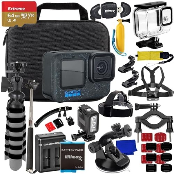 Ultimaxx Premium GoPro HERO12 (Hero 12) Bundle - Includes: 64GB Extreme microSD
